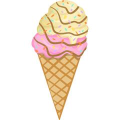 Vanilla ice cream cone