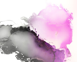 Pastelowe tło akwarela. ( Alkohol ink painting fluid ) Oryginalne ręcznie malowane abstrakcje © Iwona