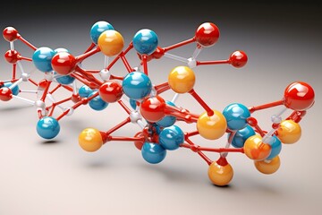 3D representation of insulin molecule. Generative AI