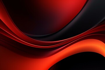 Vibrant abstract design with fluid red orange gradient. Perfect for trendy wallpapers on screens. Dark mode. Generative AI