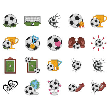 Football. Ball vector illustration. Isolated on blank and editable background.