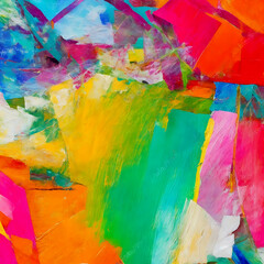 Closeup of abstract rough colorful multicolored ai genereted