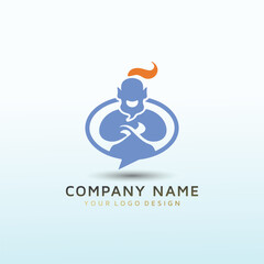 Playful but trusting Genie logo to convey trust