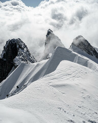 Aussicht vom Breithorn Mittelgipfel