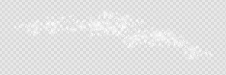 Beautiful sparks shine with special light. Vector sparkles on a transparent background. Christmas abstract pattern.