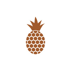 Obraz premium Pineapple icon isolated on transparent background