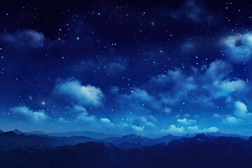 Fototapeta na wymiar Night sky with stars and clouds. Elements of this image furnished