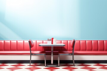 American Diner themed background large copy space - stock picture backdrop