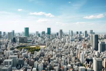 Fototapeta premium city streets and tall buildings