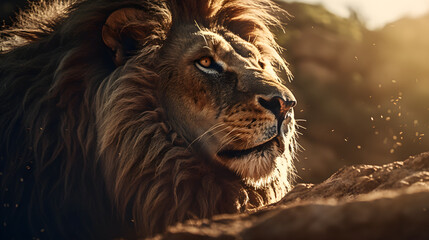 Naklejka premium portrait of a lion