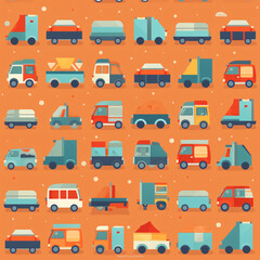 Colorful Painted Handdrawn Car Background