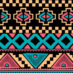 Obraz premium Praewa fabric cotton fabric hand pipe fabric sarong hand drawn seamless