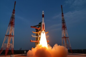 ISRO launched PSLV rocket in India. Generative AI