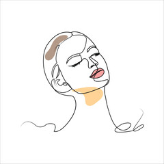 smile, lady, eyes, drawing, line, outline, hairstyle, one-line art, beauty line art woman, face, hair, beauty, vector, head, illustration, fashion, lips, sketch,