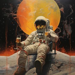 astronaut in the space