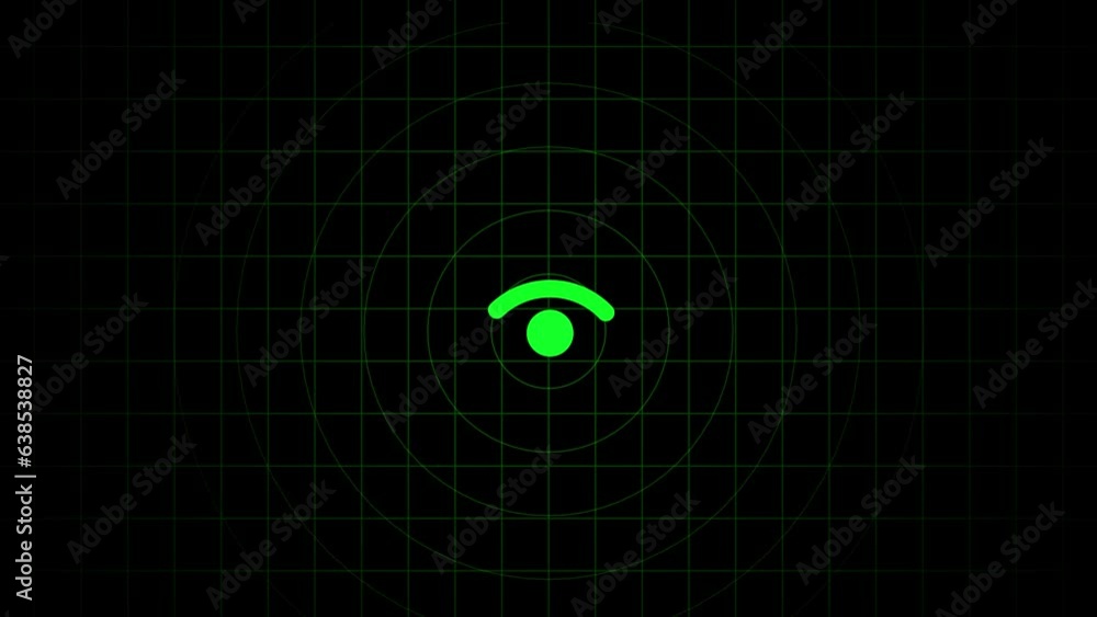Aufkleber wifi signal animation 4k 30fps 3d render , wifi signal search animation,wifi animation