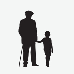 Happy Grandparents Day Silhouette