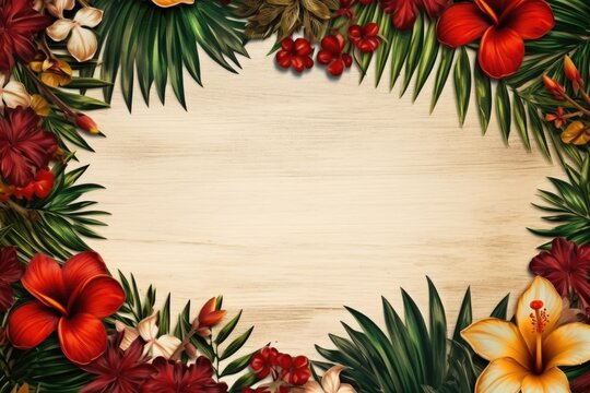 Hawaii themed background large copy space - stock picture backdrop