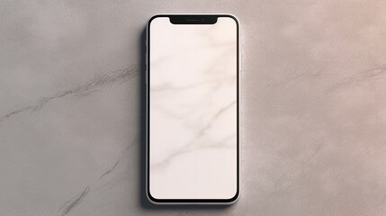 Mockup smartphone with a blank screen and sleek edges. AI generated