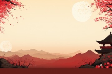 Japan Style themed background large copy space - stock picture backdrop
