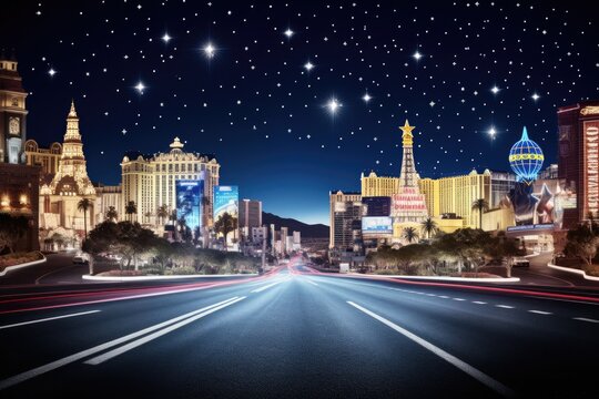 Las Vegas themed background large copy space - stock picture backdrop