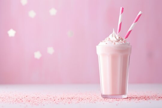 Milk Shake themed background large copy space - stock picture backdrop