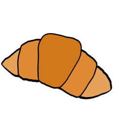 Croissant cartoon style