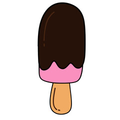 Tasty ice creams pink