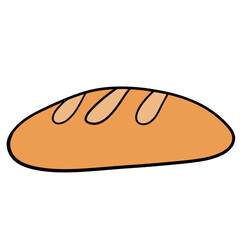 loaf of bread isolated