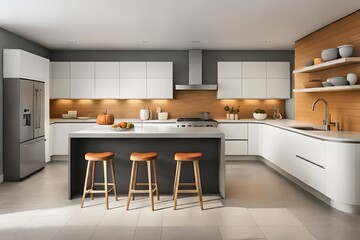 Fototapeta premium kitchen interior generative by AI technology