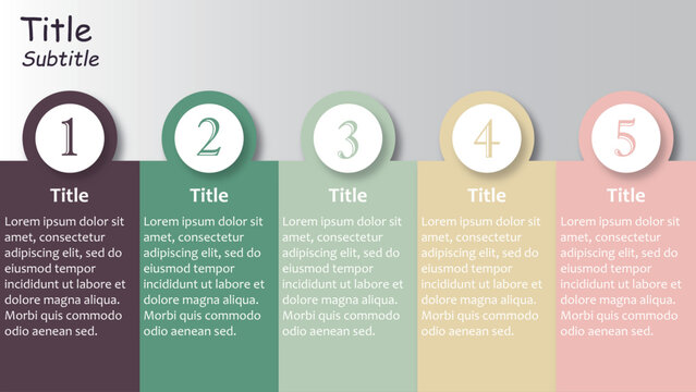 5-Section Infographic Slide Template