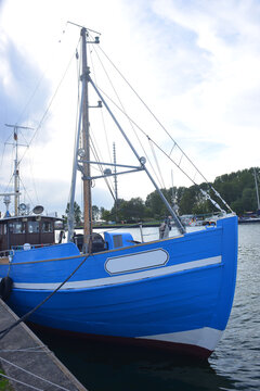 Karlshagen, Germany, Usedom island, historic vessel in the yacht harbor