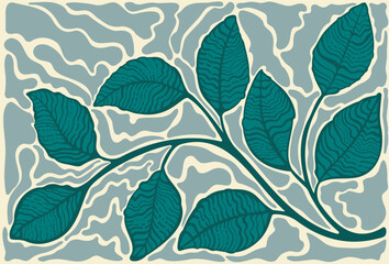 seamless background with leaves