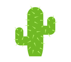 Vector spiky cactus illustration.