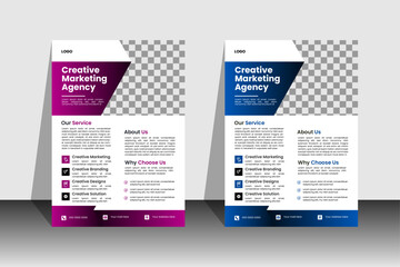 Corporate creative colorful business flyer template design set, abstract business flyer, editable vector template design Multipurpose Flyer Layout.