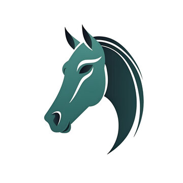 Horse head logo. Vector illustration of a horse head logo.