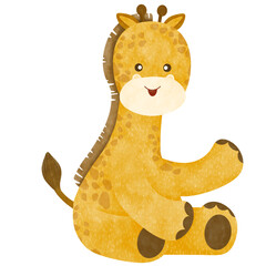 Giraffe cartoon illustration