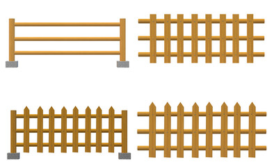 wooden fence PNG background  can be isolated for a scene illustration. design and decoration