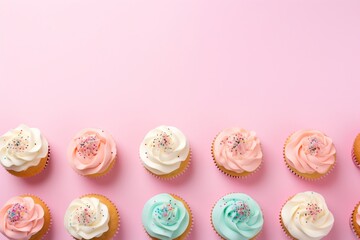 Banner design template for advertisement for cupcakes
