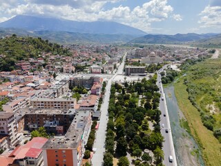 Fototapeta na wymiar Views of Berat, Albania by Drone