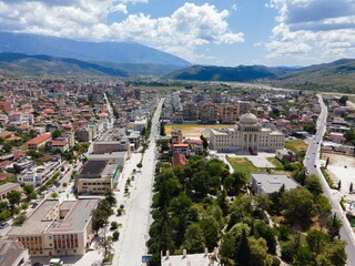 Fototapeta premium Views of Berat, Albania by Drone