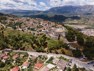 Fototapeta premium Views of Berat, Albania by Drone