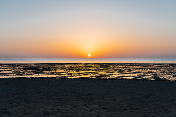 sunset on the beach