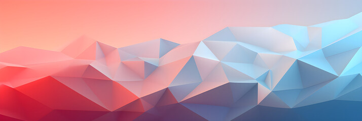 Illustration of abstract orange and blue horizontal low poly background. Beautiful polygon design pattern.