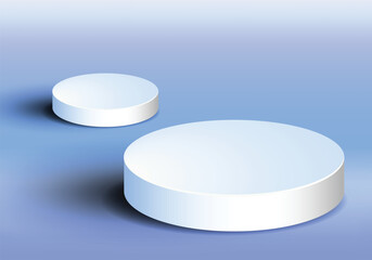 vector 3d background podium with  light blue background . 3d  background . rendering with podium. presentation , White cosmetic  , pharmacy