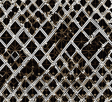 Traditional Japanese craft kumiko zaiku seamless pattern