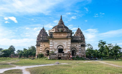 Fototapeta na wymiar Picture of Navlakha Palace, also known as Rajnagar Palace, is a royal Brahmin palace in the town of Rajnagar. The palace was built by Maharaja Rameshwar Singh of Darbhanga.