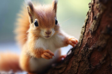Naklejka na ściany i meble Cute baby squirrel