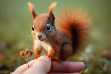Schilderijen op glas Cute baby squirrel © Veniamin Kraskov
