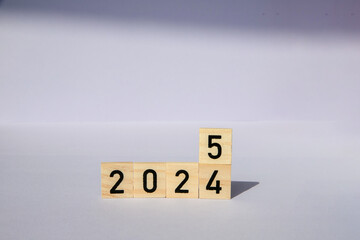The concept of the beginning of the new year 2025. template for banners, postcards. Happy New Year...